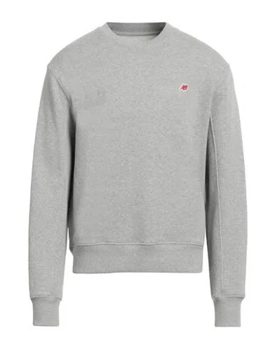 New Balance Man Sweatshirt Light Grey Size Xl Cotton, Polyester, Elastane