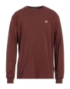 NEW BALANCE NEW BALANCE MAN T-SHIRT BROWN SIZE M COTTON