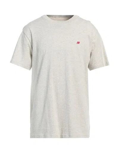 New Balance Man T-shirt Light Grey Size M Cotton, Polyester