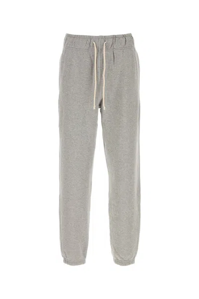 NEW BALANCE NEW BALANCE MELANGE GREY COTTON BLEND JOGGERS