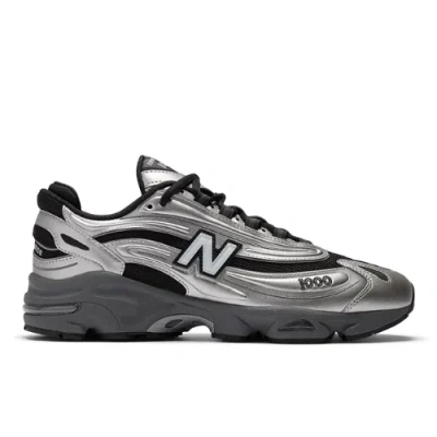 NEW BALANCE UNISEX 1000 IN GRAU/GRÜN, WILDLEDER/MESH, GRÖSSE 47.5