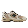 New Balance 530 Low-top Sneakers In Linen With Incense And Green