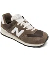 New Balance 574 Casual Shoes In Brown,white