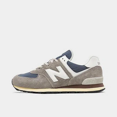 New Balance Taupe & Navy 574 Sneakers In Multi