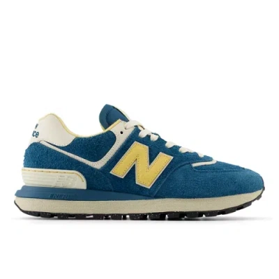 New Balance Herren 574 Legacy In Blau/gelb, Leather, Grösse 40.5 In Blue