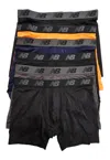 New Balance Men's 6-pack Premium Boxer Briefs In Black/tangerine/pgnt/black/magnet/black In Multi