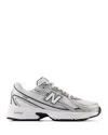 New Balance Mesh And Leather Sneakers In Navy