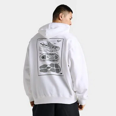New Balance Men's 9060 Sketch Graphic Fleece Pullover Hoodie In White