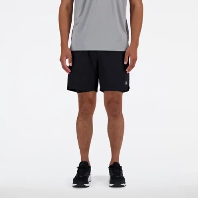 New Balance Men's Ac Lined Short 7" In Black