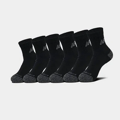 New Balance Men's Active Quarter Socks (6-pack) In Black