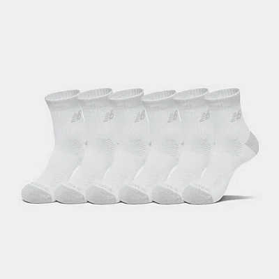 New Balance Men's Active Quarter Socks (6-pack) In White