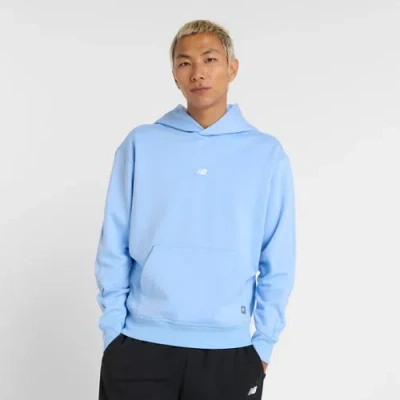 New Balance Uniform Hoodie Sweatshirt In Sky, Men's At Urban Outfitters In Blue