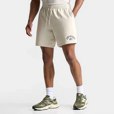 New Balance Men's Arch Stack Logo Fleece Shorts In Timberwolf