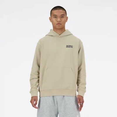 New Balance Men's Athletics Embroidered Hoodie In Beige