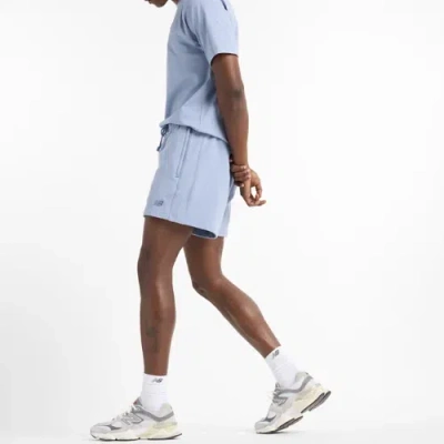 New Balance Men's Athletics French Terry Short 5" In Blue