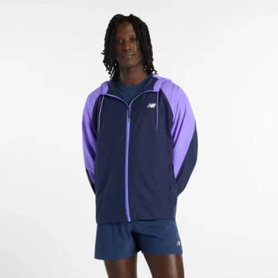 New Balance Colour-block Hooded Jacket In Multi