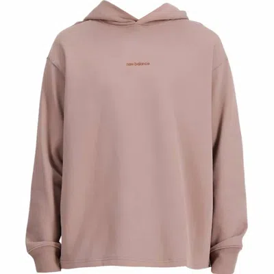 New Balance Men's Athletics Linear Fleece Top In Mushroom In Pink