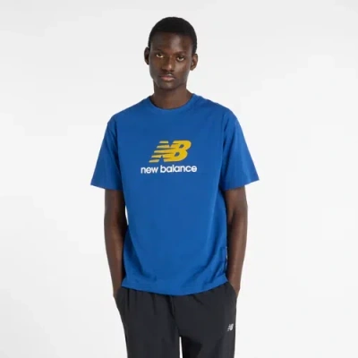 New Balance Men's Athletics Logo T-shirt In Blue