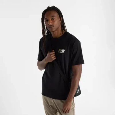 New Balance T-shirt Athletics Multi Color Logo In Bk