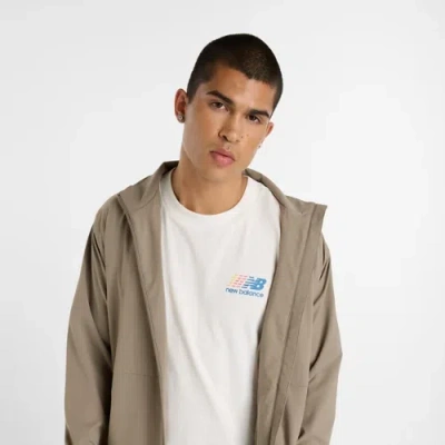New Balance Men's Athletics Multi Color Logo T-shirt In White