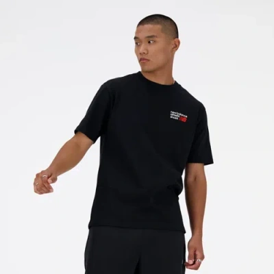 New Balance T-shirt Athletics Premium Logo Balck In Black