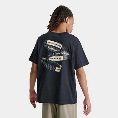 New Balance Men's Athletics Rings T-shirt Size Medium 100% Cotton In Blue