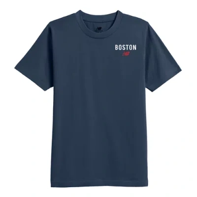 New Balance Men's Boston Character T-shirt In Blue