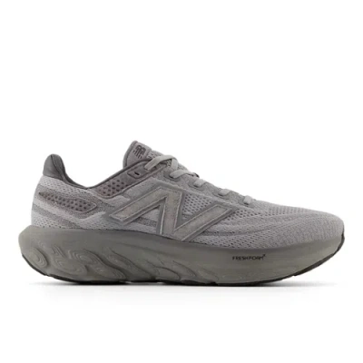 New Balance 1080 Leather-trimmed Mesh Running Sneakers In Gray