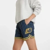 New Balance In Game Pinstripe Mesh Track Shorts In Blue