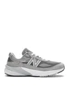 New Balance Grey Low Top Sneakers With Logo Detail In Suede And Tech Fabric Man In Cool Grey