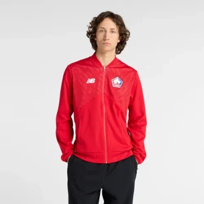 New Balance Men's Lille Losc Match Jacket In Red