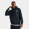 New Balance Men's Linear Graphic Fleece Hoodie In Black