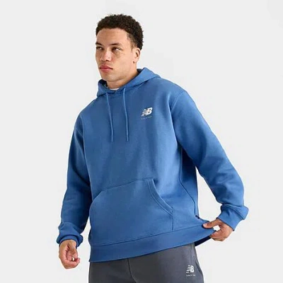 New Balance Men's Linear Graphic Fleece Hoodie In Blue Agate