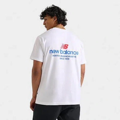 New Balance Men's Linear Logo T-shirt In White