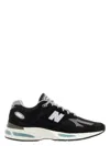 New Balance Black And Grey Suede-mesh Sneakers With Cushioned Sole