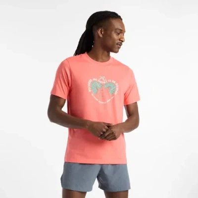 New Balance Men's Sport Jersey Logo T-shirt In Red