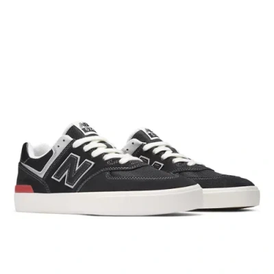 New Balance Unisex Nb Numeric 574 Vulc Skateboarding Shoes In Black/white