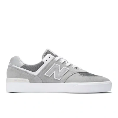 New Balance Unisex Nb Numeric 574 Vulc Skateboarding Shoes In Grey/white