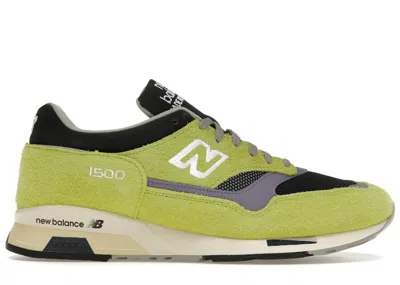 Pre-owned New Balance Men's  1500 Miuk Green Oasis Sneakers In Chartreuse/black/lilac