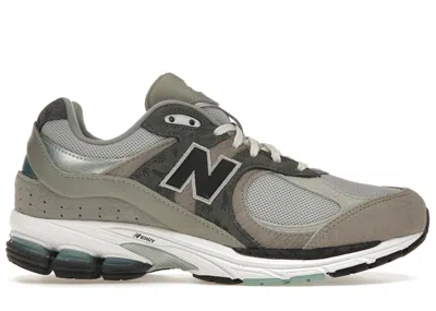 Pre-owned New Balance Men's  2002r Atmos Rat Sneakers In Grey/navy Blue/white