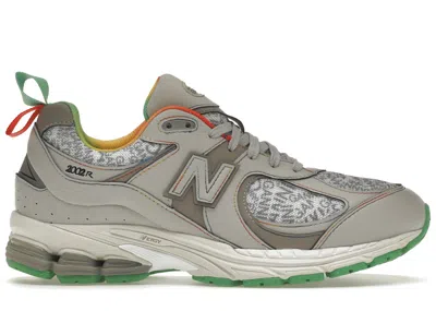 Pre-owned New Balance Men's  2002r Ganni Sneakers In Rain Cloud/island Green In Multi