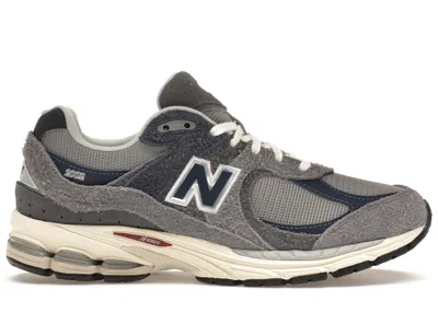 Pre-owned New Balance Men's  2002r Navy Sneakers In Nb Navy Blue/castlerock/shadow Grey