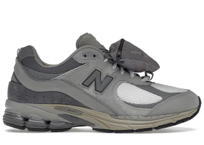 Pre-owned New Balance Men's  2002r Pocket Sneakers In Lightin Grey/light Grey/black In Multi