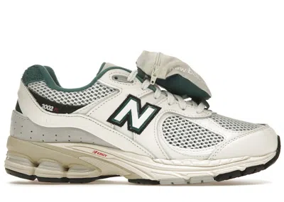 Pre-owned New Balance Men's  2002r Pouch Sneakers In Sea Salt/vintage Teal/white
