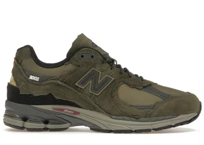 Pre-owned New Balance Men's  2002r Protection Pack Sneakers In Dark Moss/grey/black In Multi
