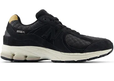 Pre-owned New Balance Men's  2002r Quilted Sneakers In Black/sea Salt/tan In Multi