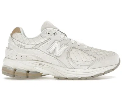 Pre-owned New Balance Men's  2002r Quilted Sneakers In White/sea Salt/tan
