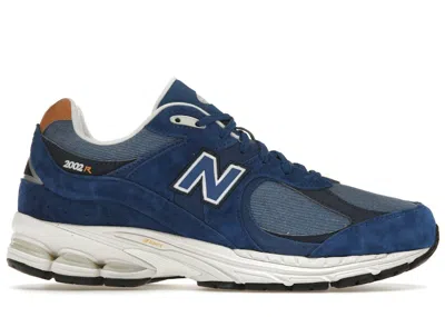 Pre-owned New Balance Men's  2002r Sneakers In Atlantic Blue/sepia/heritage Blue