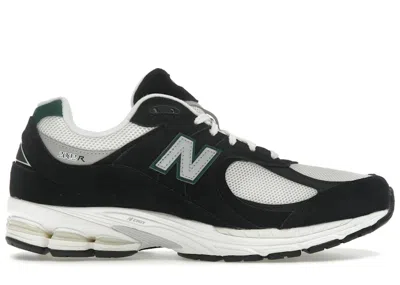 Pre-owned New Balance Men's  2002r Sneakers In Black/marsh Green/sea Salt