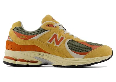 Pre-owned New Balance Men's  2002r Sneakers In Dried Apricot/infield Clay/dark Olivine In Multi